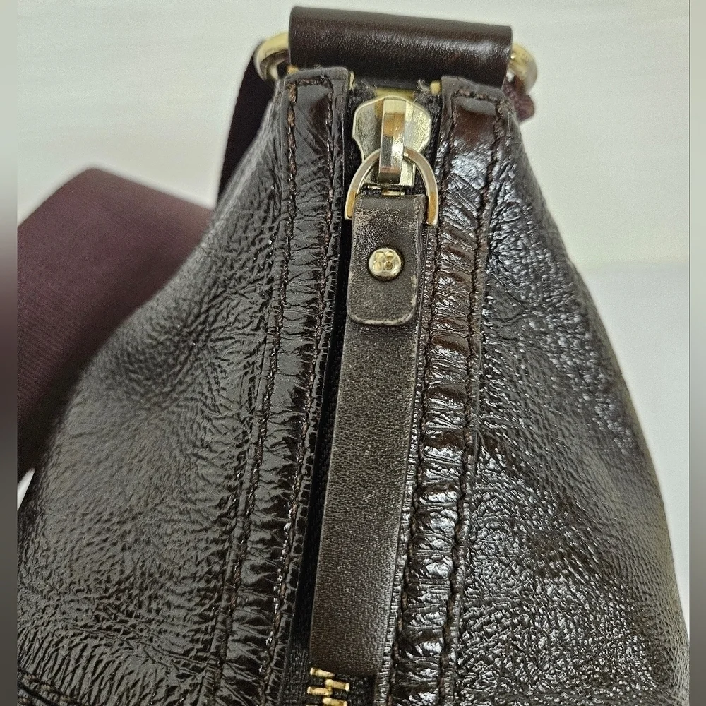 Kate Spade Wrinkled Leather Diaper Bag in Dark Hickory Brown